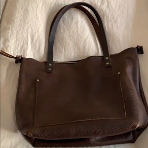 NWT Portland Leather Goods Medium Pebbled Tote